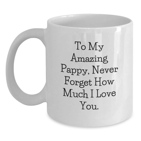 Image of Pappy White Coffee Mug, Funny Quote, Gifts from Family, for Amazing Pappy Graduation Unique Gifts - Main