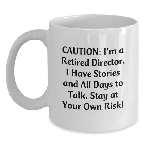 Image of Funny Graduation Unique Gifts for Directors - White Coffee Mug from Family Friends Loved Ones - Main