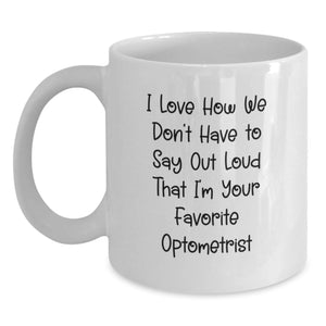 Gifts from Friends for Optometrist Men - Funny Quote White Coffee Mug Christmas Unique Presents - Main