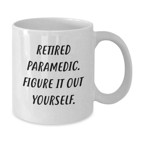Image of Funny Rescue Worker Gifts from Friends for Christmas - White Coffee Mug with Retired Rescue Worker Quote - Additional