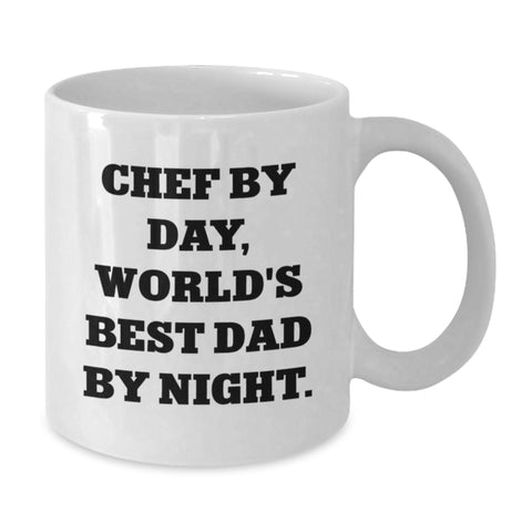 Image of Funny Chef White Coffee Mug Gifts from Dad, Perfect for Chef Men, Unique Valentine's Unique Gifts - Additional