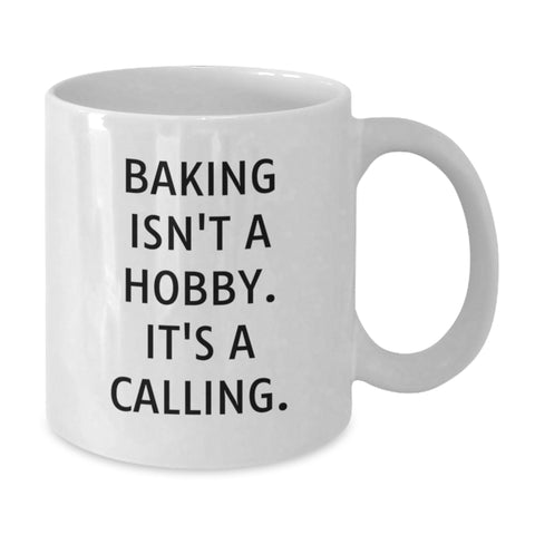 Image of Baking Enthusiast Gifts from Men to Friends on Valentine's - White Coffee Mug with Inspirational Quote - Additional
