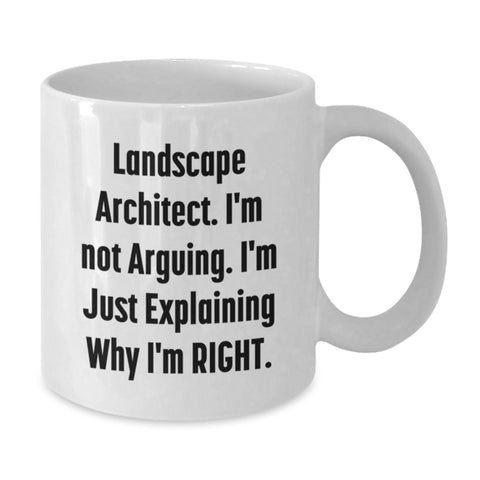 Image of Funny Landscape Architect Gifts from Friends - White Coffee Mug, 11oz or 15oz Capacity, Microwave and Dishwasher Safe, Perfect for Graduation - Additional