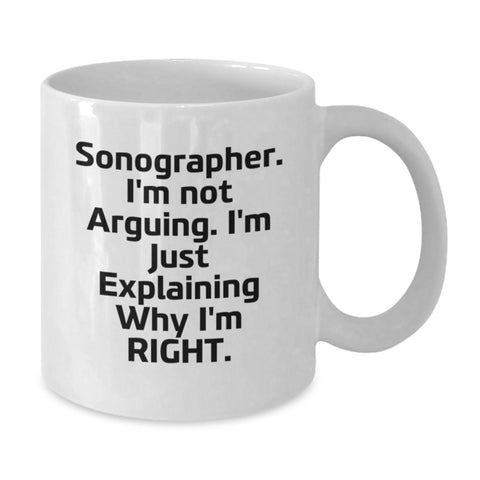 Image of Funny Sonographer Gifts for Her - White Coffee Mug from Friends, Birthday Unique Gifts for Her - Additional