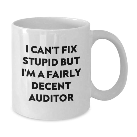Image of Funny Auditor White Coffee Mug Gifts from Family Friends for Christmas - Additional