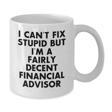 Image of Funny Financial Advisor Gifts for Christmas Unique White Coffee Mugs Gifts from Men to Women Friends and Coworkers - Additional