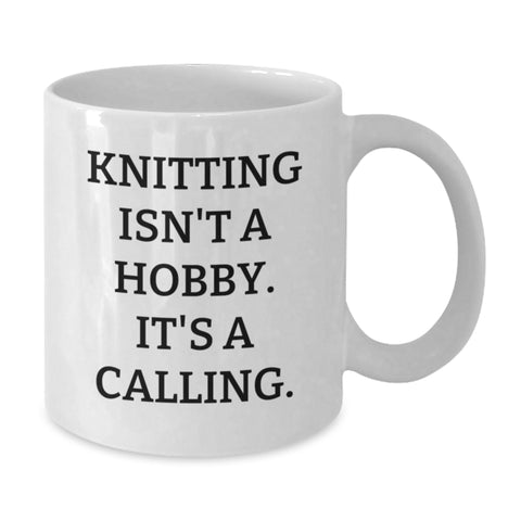 Image of Funny Knitting Inspiration Gifts for Knitting Lovers, White Coffee Mug, Gifts from Family for Knitting Friends, Christmas Unique Gifts - Additional