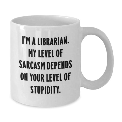 Image of Funny Librarian Gifts from Friends - Librarian White Coffee Mug Christmas Unique Presents for Librarian Women - Additional