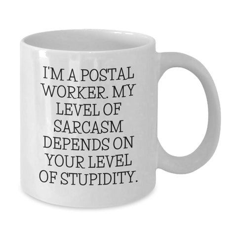Image of Funny Postal Worker Gifts from Family, Friends, or Coworkers - White Coffee Mug for Christmas Unique Presents - Additional