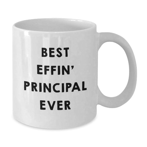 Image of Funny Principal Gifts, White Coffee Mug for Principal, Best Effin' Principal Ever - Additional