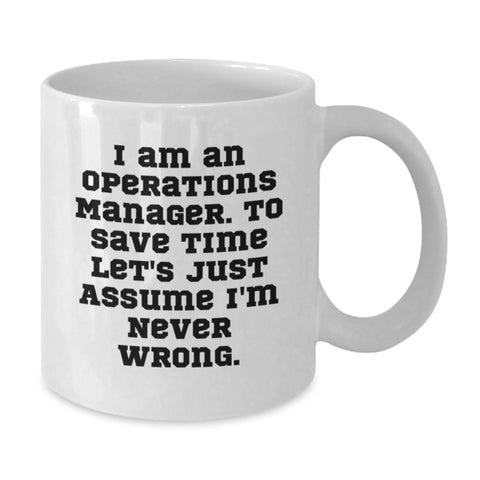 Image of Funny Operations Manager Gifts from Friends, Unique White Coffee Mugs for Operations Manager, Operations Manager Mom's Day Unique Gifts - Additional