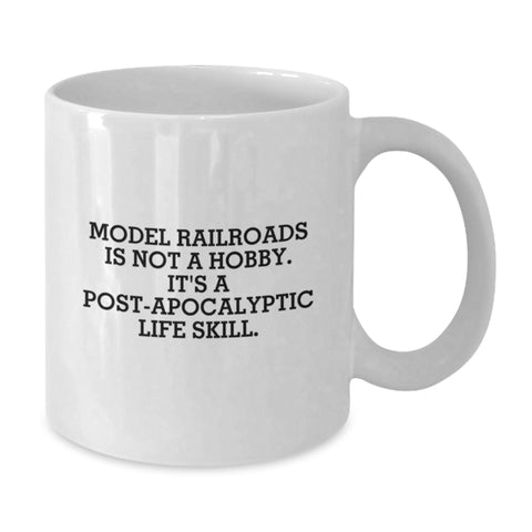 Image of Funny Model Railroads Birthday Unique Gift, Gifts from Family to Model Railroads Lover, White Coffee Mug - Additional
