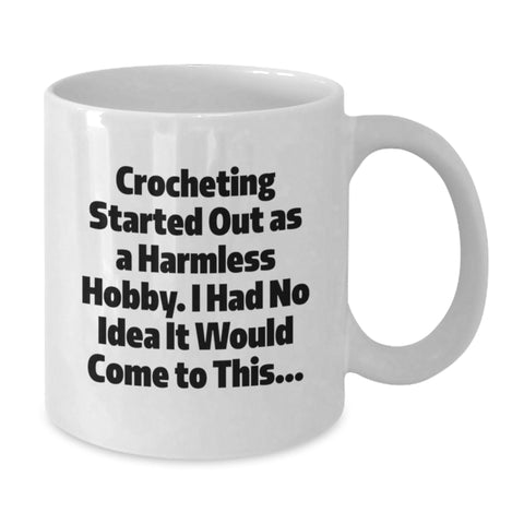 Image of Funny Crocheting Gifts for Beginners - White Coffee Mug, Birthday Unique Gifts from Friends, Family, or Coworkers - Additional