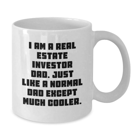 Image of Funny Real Estate Investor Gifts from Dad - White Coffee Mug for Real Estate Investor Mom on Mother's Day - Additional