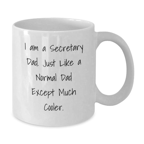 Image of Funny Secretary Dad Gifts from Men White Coffee Mug for Birthday Unique - Additional