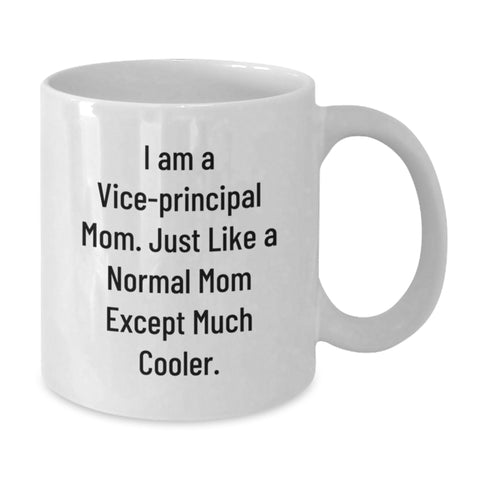 Image of Funny Vice-principal Gifts for Men, Gifts from Mom, Vice-principal Mom Mug, White Coffee Mug, Perfect for Father's Day - Additional