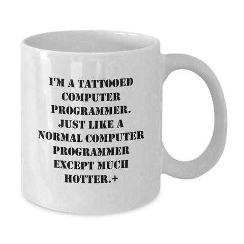 Image of Funny Computer Programmer White Coffee Mug - Unique Gifts for Men, Friends, or Coworkers, Graduation Unique Gifts from Family - Additional
