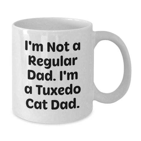 Image of Funny Tuxedo Cat Dad White Coffee Mugs for Friends and Family - Gifts from Men to Women, Christmas Unique Gifts for Tuxedo Cat Lovers - Additional