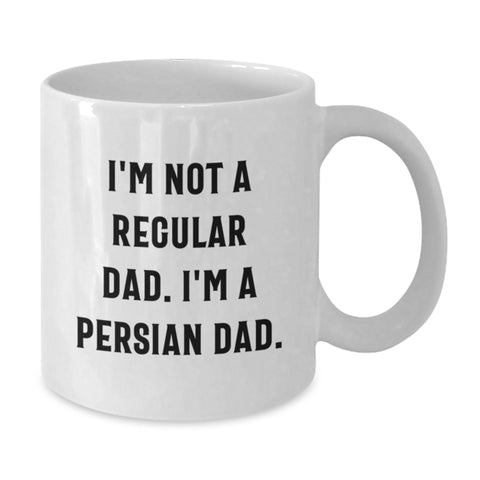 Image of Funny Persian Cat White Coffee Mug Gifts from Dad to Graduate - Additional