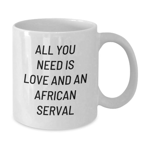 Image of Funny African Serval Cat Gifts from Friends for Women on Christmas Unique - Additional