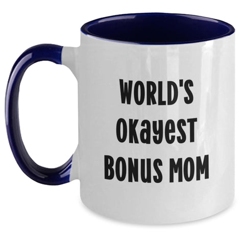 Image of Funny Bonus Mom Gifts from Men to World's Okayest Bonus Mom - Main