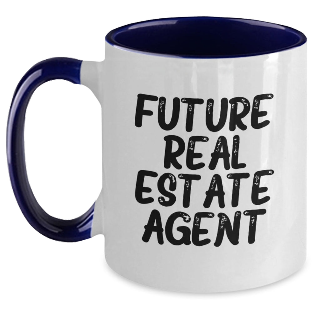 Funny Real Estate Agent Gifts from Mom for Future Real Estate Agent Graduation Unique Gifts - Two Tone Coffee Mugs with Inspirational Quote - Main