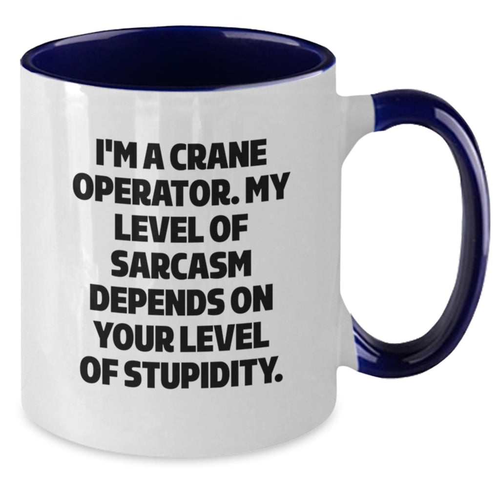 Crane Operator Gifts, Funny Sarcasm Mug, Gifts from Men to Crane Operator Friends, Perfect Graduation Unique Gifts for Him - Additional