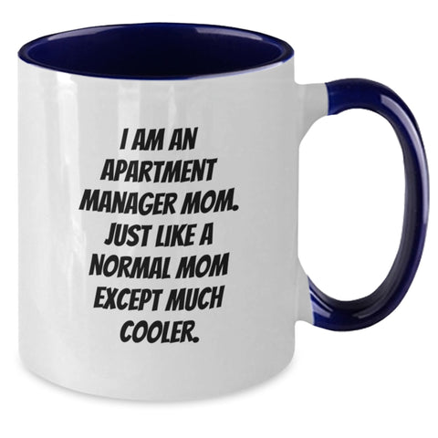 Image of Funny Apartment Manager Mom Gifts Two Tone Coffee Mugs - Gifts from Men - Gifts for Apartment Manager Mom - Unique Mother's Day - Additional
