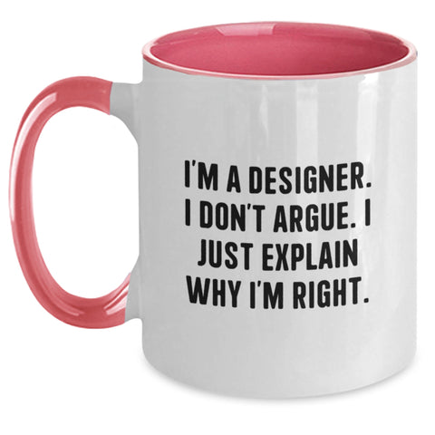 Image of Funny Designer Gifts from Men, Gifts for Designer, Two Tone Coffee Mug, Birthday Unique Treasures - Main