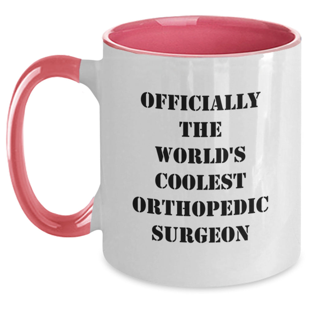 Funny Orthopedic Surgeon Gifts from Men - Officially The World's Coolest Orthopedic Surgeon Two Tone Coffee Mug for Christmas Unique Gifts - Main