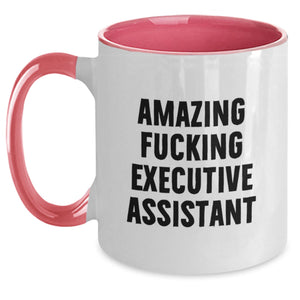 Funny Two Tone Coffee Mugs for Executive Assistant Gifts from Men to Women Coworkers and Friends - Amazing Executive Assistant Graduation Unique Gifts