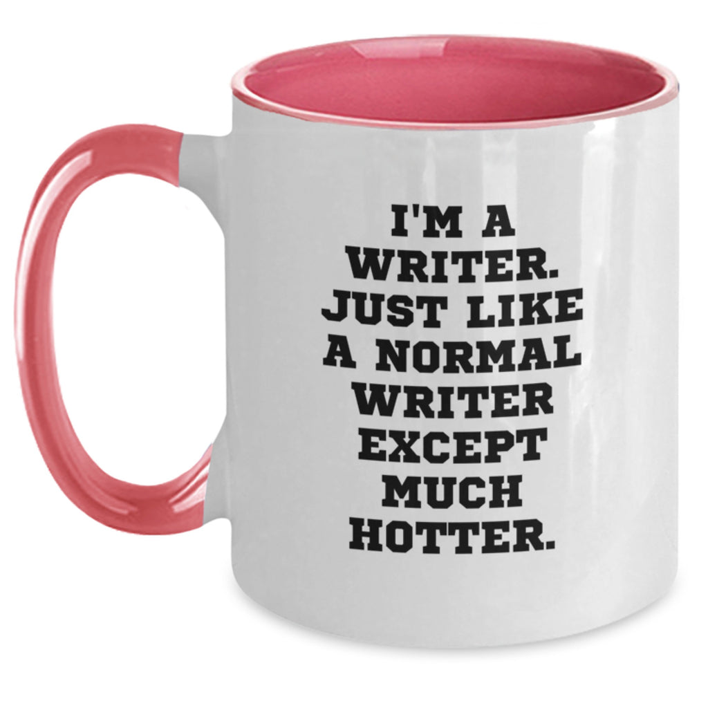 Writer Gifts from Friends, Funny Two Tone Coffee Mugs for Graduation, I'm A Writer Quote, 11oz Ceramic Mug for Writer, Gifts for Writers, Unique Graduation Gifts - Main