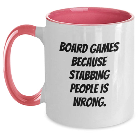 Image of Funny Board Games Gifts from Friends for Board Games Enthusiasts, Gifts for Graduation Unique Two Tone Coffee Mugs, Black and White, Red and White, Navy and White, Pink and White - Main