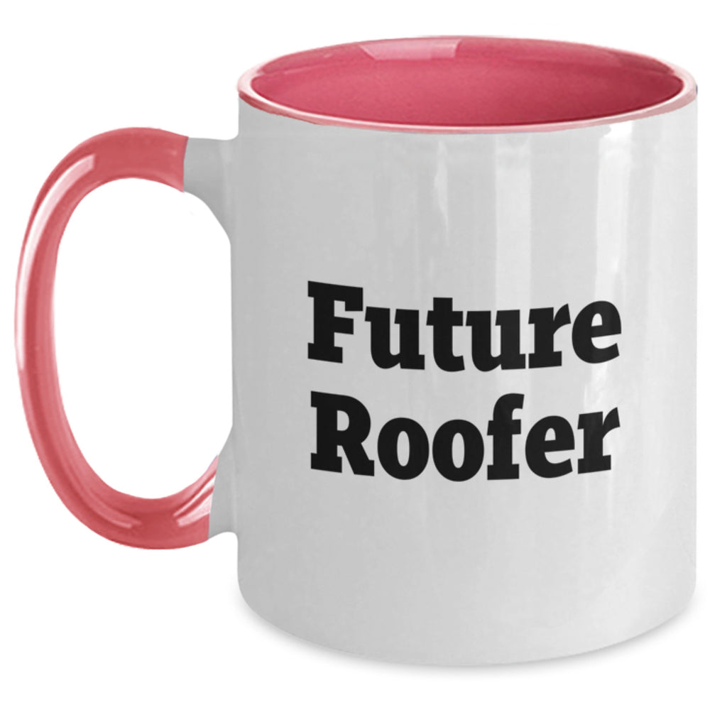 Funny Roofer Gifts from Friends to Future Roofer, Two Tone Coffee Mug for Birthday - Main