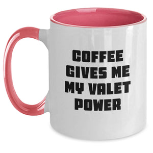 Funny Valet Gifts from Men to Valet, Valet Two Tone Coffee Mug for Valet, Christmas Unique Gifts for Friends