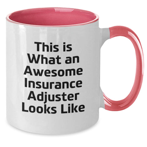 Image of Funny Insurance Adjuster Gifts from Friends Two Tone Coffee Mugs for Insurance Adjusters Birthday Unique Ideas - Additional