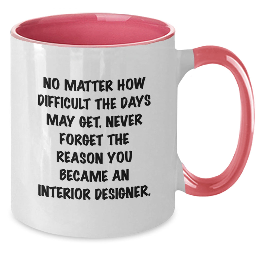 Funny Interior Designer Gift Two Tone Coffee Mug for Mom, Unique Gifts from Family on Mother's Day - Never Forget - Additional