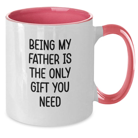 Image of Funny Father Gifts from Men Christmas Unique Gifts for Dad Two Tone Coffee Mug - Additional