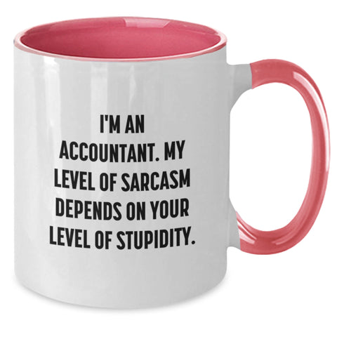 Image of Fun Accountant Gifts from Men to Friends and Family - Sassy Two Tone Coffee Mug for Birthday - Additional