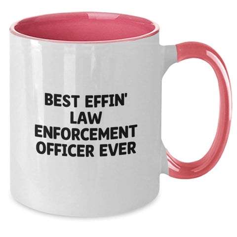 Image of Funny Law Enforcement Officer Gifts from Family Best Effin' Mugs for Men and Women Christmas Unique - Additional