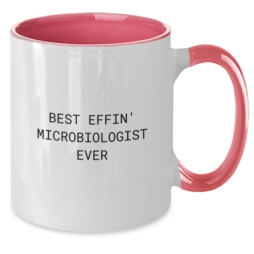 Funny Microbiologist Gifts, Best Effin' Quote Two Tone Coffee Mug, Gifts from Friends for Microbiologist Birthday - Additional