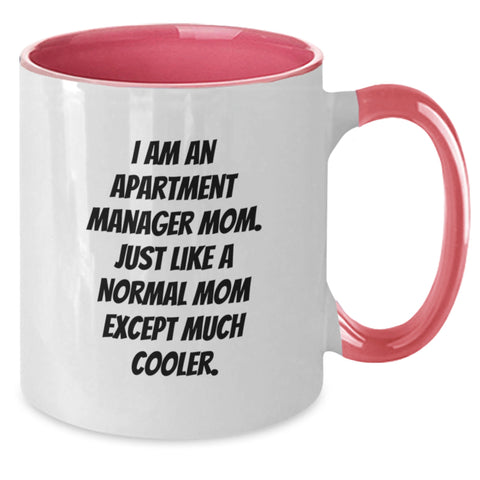 Image of Funny Apartment Manager Mom Gifts Two Tone Coffee Mugs - Gifts from Men - Gifts for Apartment Manager Mom - Unique Mother's Day - Additional