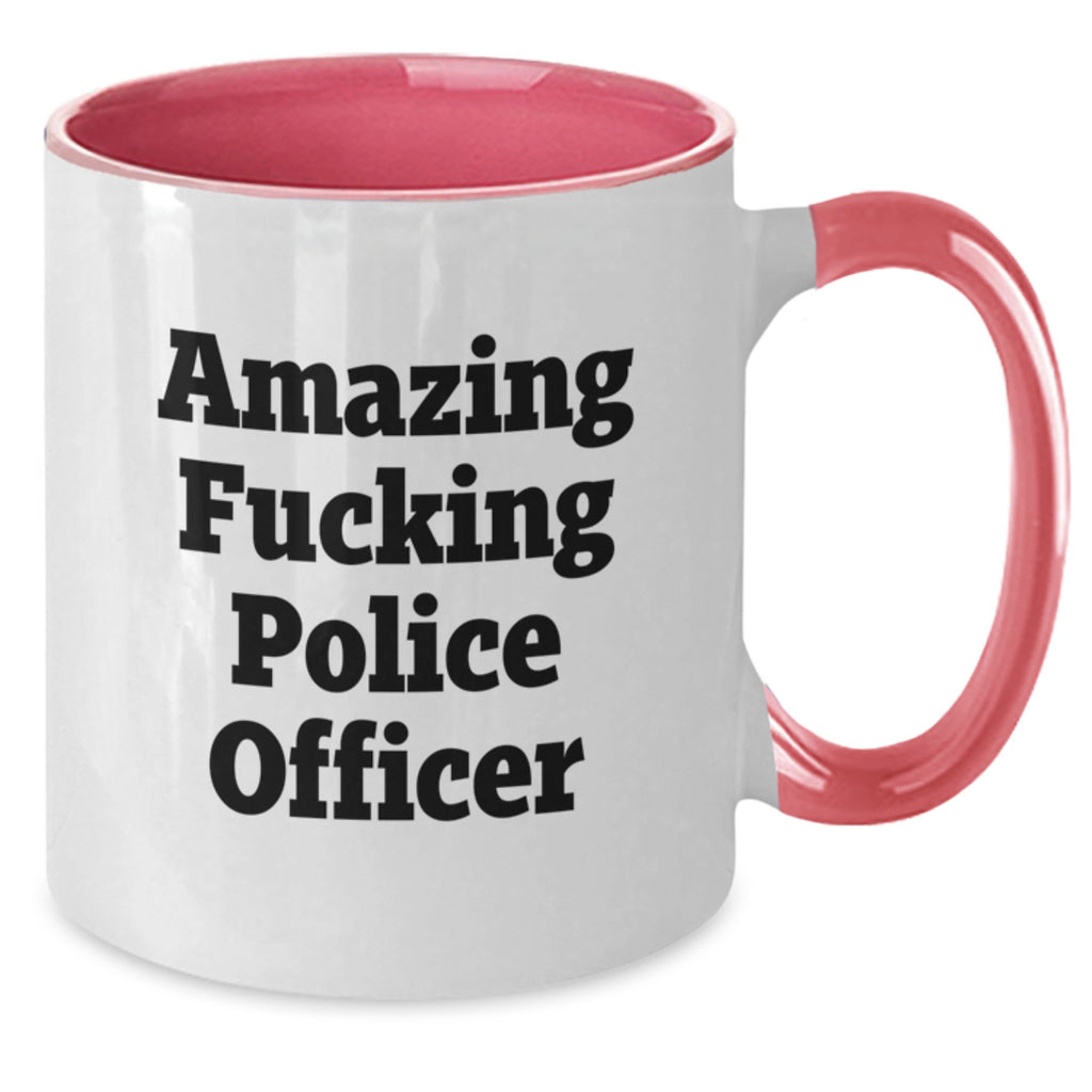 Police Officer Gifts, Funny Quote Mug, Gifts from Men to Police Officer Friends, Two Tone Coffee Mug for Birthday - Additional