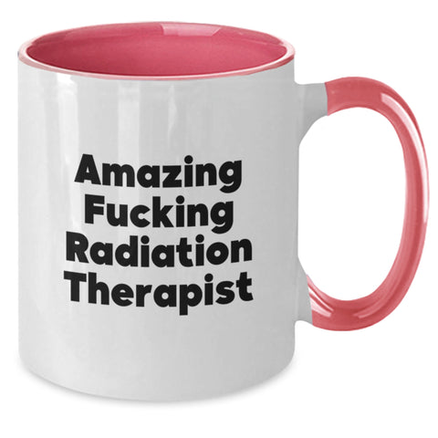 Image of Funny Radiation Therapist Gifts from Family, Friends, Coworkers for Men, Women - Amazing F--king Radiation Therapist Two Tone Coffee Mug - Additional