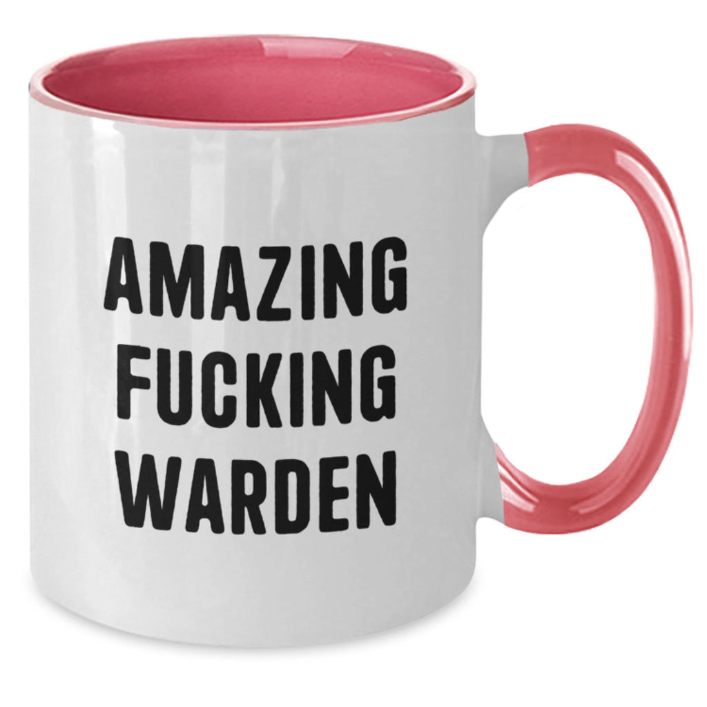Funny Warden Gifts for Him, Unique Two Tone Coffee Mug with Amazing Quote, Graduation Unique Gifts from Friends or Family - Additional