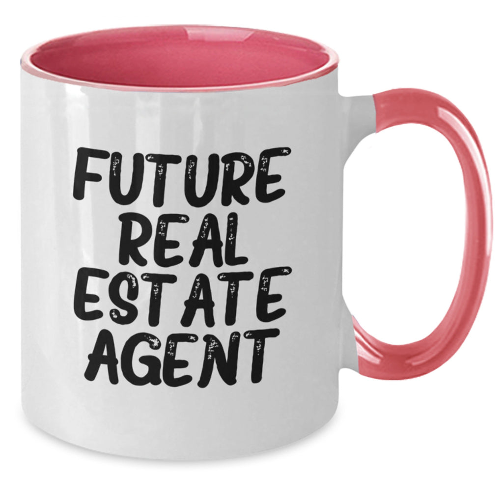 Funny Real Estate Agent Gifts from Mom for Future Real Estate Agent Graduation Unique Gifts - Two Tone Coffee Mugs with Inspirational Quote - Additional