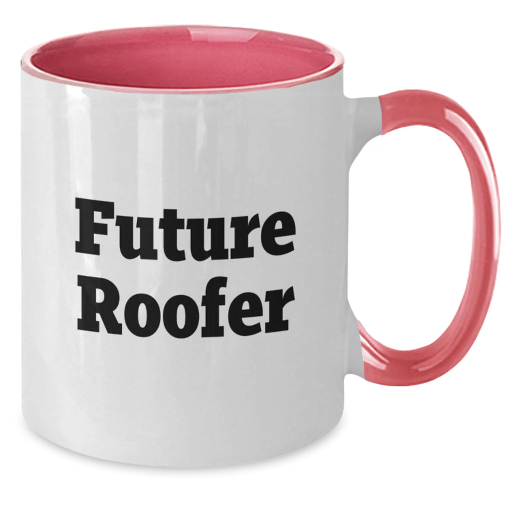 Funny Roofer Gifts from Friends to Future Roofer, Two Tone Coffee Mug for Birthday - Additional
