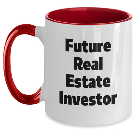 Image of Funny Quote Gifts for Real Estate Investor Men and Women - Two Tone Coffee Mug for Graduation Unique Gifts from Friends - Main