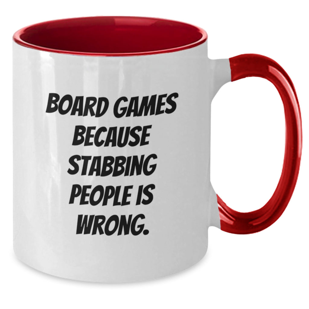 Funny Board Games Gifts from Friends for Board Games Enthusiasts, Gifts for Graduation Unique Two Tone Coffee Mugs, Black and White, Red and White, Navy and White, Pink and White - Additional