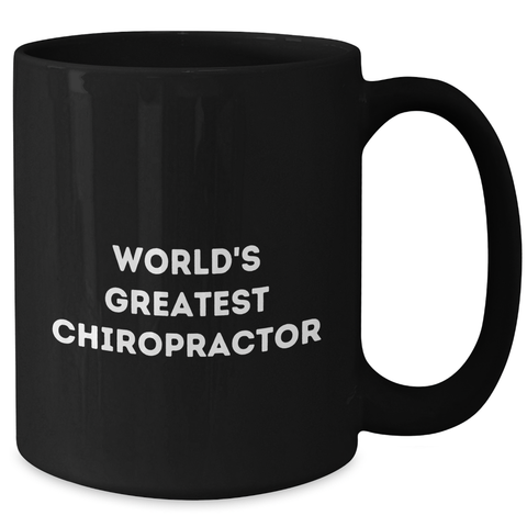 Image of Funny Chiropractor Gifts from Mom, Unique World's Greatest Chiropractor Black Coffee Mug, Chiropractor Champs, Mother's Day Unique Gifts for Chiropractor - Additional